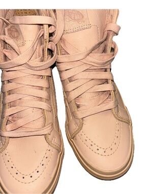 Vans Women’s Blush Pink High-Top Leather Sneakers